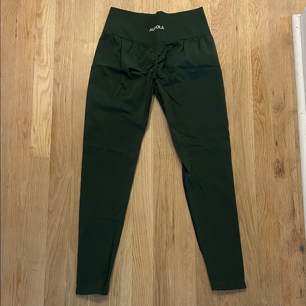 Aurola Yoga Forest Green High-Waisted Leggings